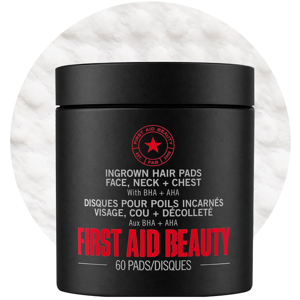 First Aid Beauty Ingrown Hair Pads for Men, Razor Bump Aftershave, 60 Ct