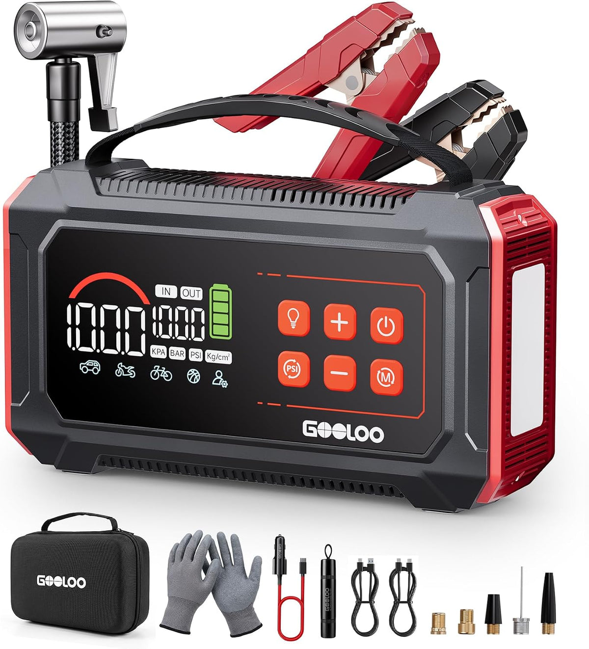 A9 Ultra Jump Starter with Air Compressor - 6000A & 160PSI Jump Box