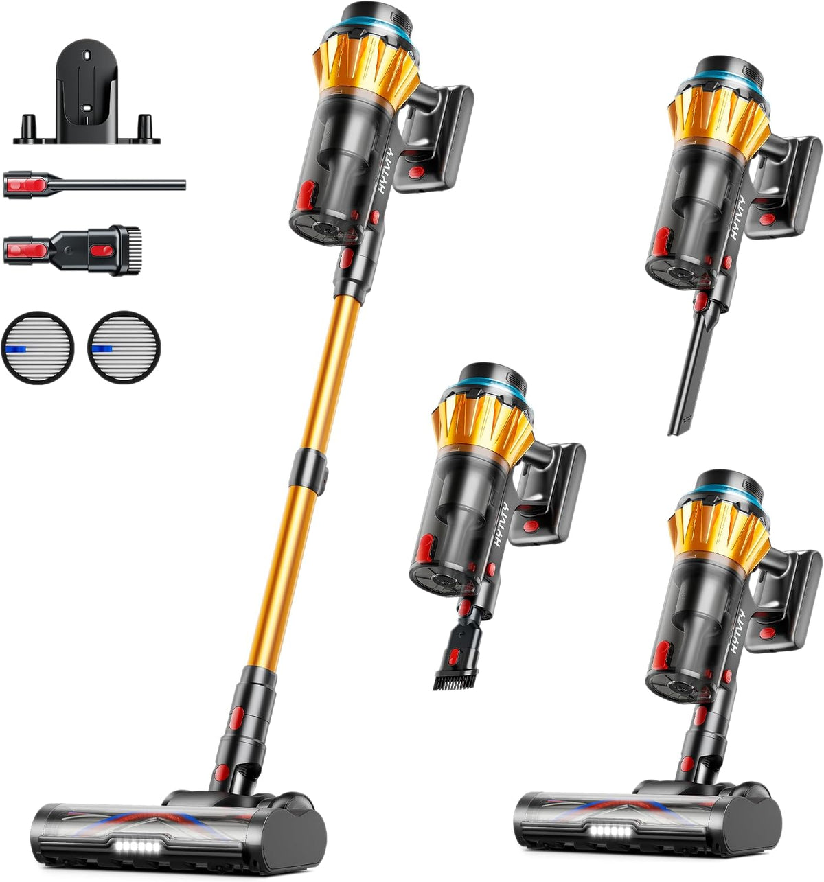 Cordless Vacuum Cleaner, 650W/60Kpa/70 Mins Cordless Stick Vacuum, Self-Standing Wireless Vacuum with LED Displsy, 1.8L Dust Cup, Anti-Tangle Vacuum Cordless, Vacuum Cleaners for Home/Pet Hair/Carpet