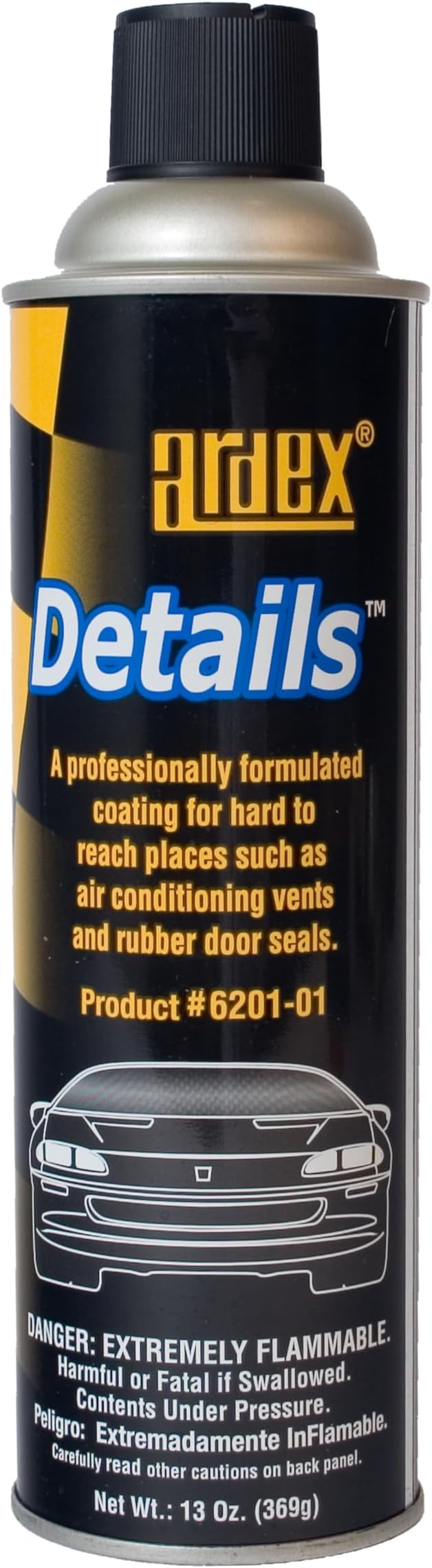 Ardex Details 6201 Professional Interior Aerosol Dressing, Car Detailing Kit Interior Cleaner for Hard-to-Reach Places, 