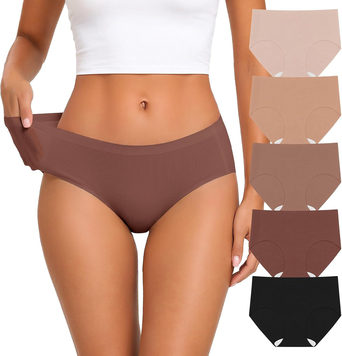 Womens Seamless Underwear Invisible Hipster Panties