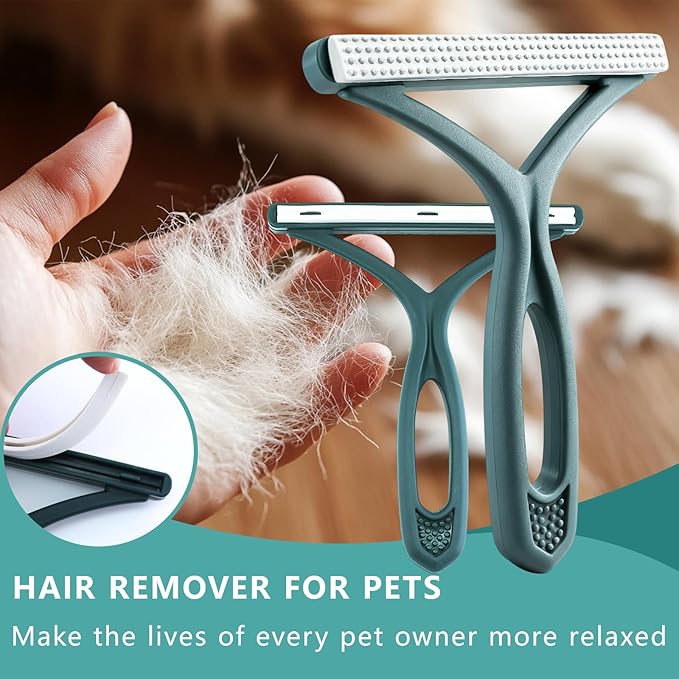 5-Pack Pet Hair Removal Tool, Dog Cat Hair Remover, Fur Remover Tool Cleaner Pro Portable Carpet Scraper for Pet Carpet Clothes Car Floor Mat Sofa Bed Furniture