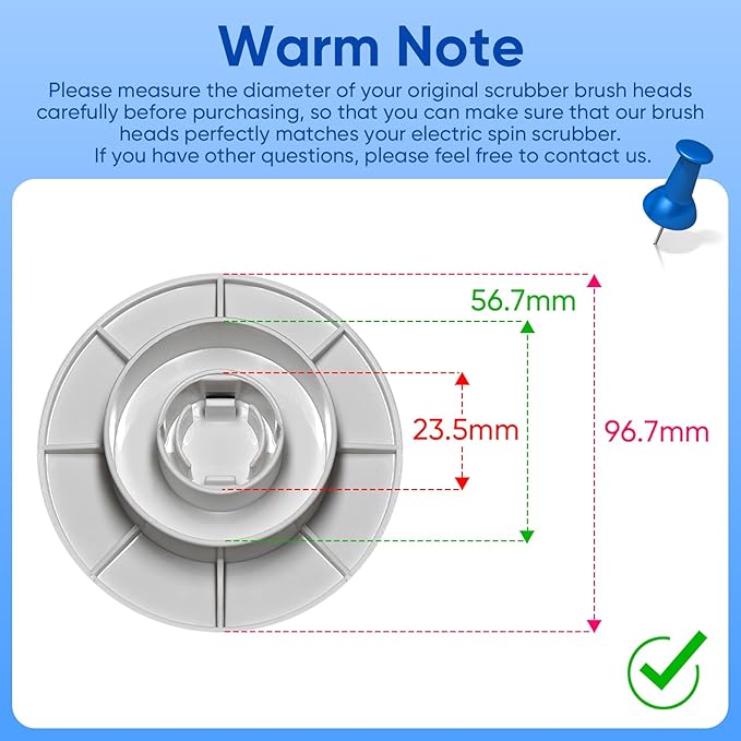 9-in-1 Electric Spin Scrubber Replaceable Brush Heads Set, Universal Electric Scrub Brush Heads for All Brands, Spin Brush Heads for Shower Scrubber, Electric Cleaning Brush for Bathroom Floor Tile