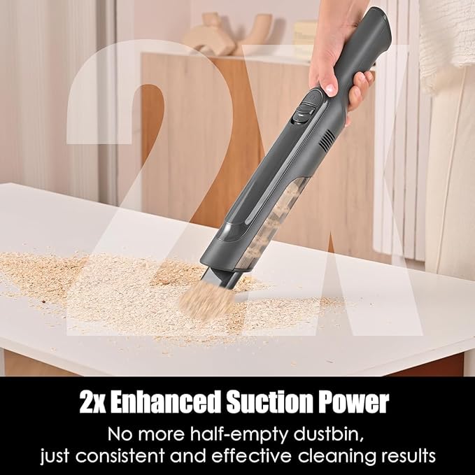 Handheld Vacuum Cordless, Lightweight 1.4lb with Powerful Suction, Charging Dock, Single Touch Empty and Detachable Dust Cup, Portable Mini Car Vac for Home Office and Pet Hair (Mars Black)