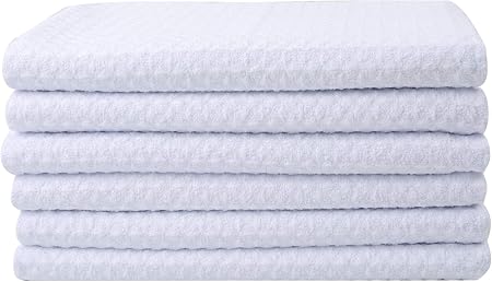 SINLAND Microfiber Dish Towel Kitchen Sublimation Waffle DIY Towels 6 Pack