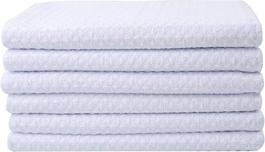 SINLAND Microfiber Dish Towel Kitchen Sublimation Waffle DIY Towels 6 Pack