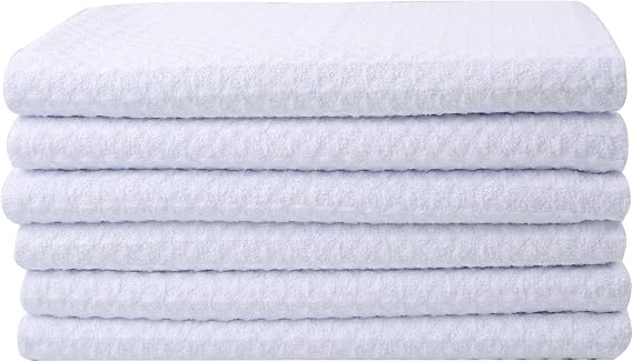 SINLAND Microfiber Dish Towel Kitchen Sublimation Waffle DIY Towels 6 Pack
