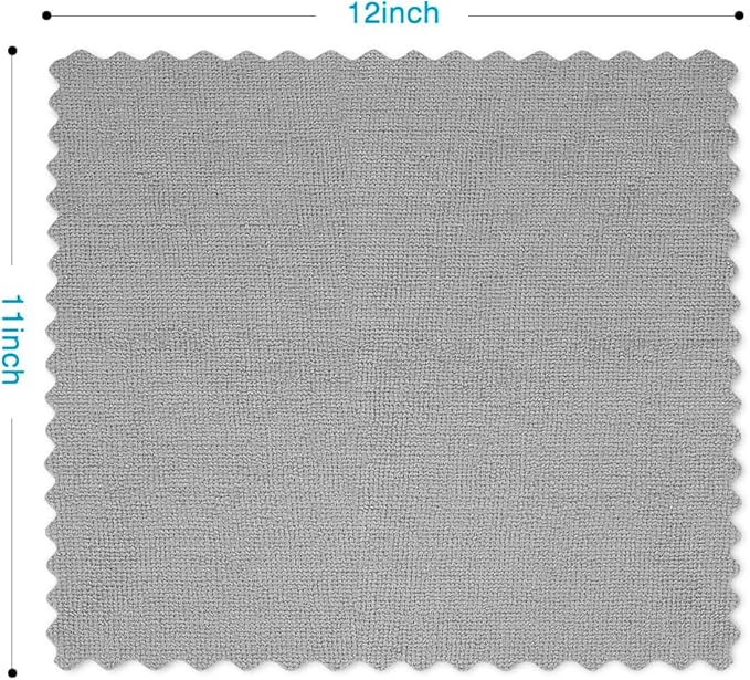 Orighty Grey Microfiber Cleaning Cloth, 24 Pack Highly Absorbent Cleaning Rags, Microfiber Towels for Cars, Household Cleaning Supplies, Reusable Lint Free Cloths for House, Kitchen, 12 x12 inch