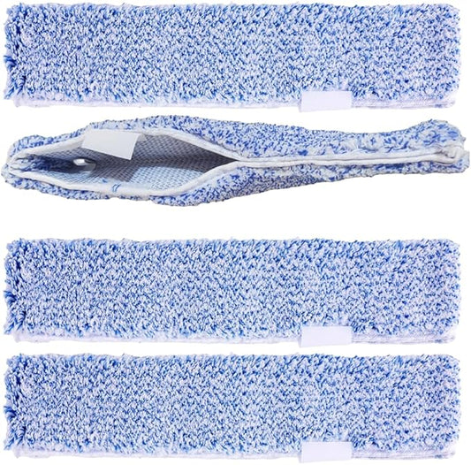4 Pack 14" Microfiber Window Scrubber Refill Replacement Compatible with Unger 966540 Professional Scrubber Refill Sleeve, Reusable Squeegee Cloth Sleeve for MR.SIGA Professional Window Cleaning
