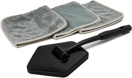 Autofiber The Reacher Glass Cleaning Kit w/Glass Flip Towels (Waffle/Twist)