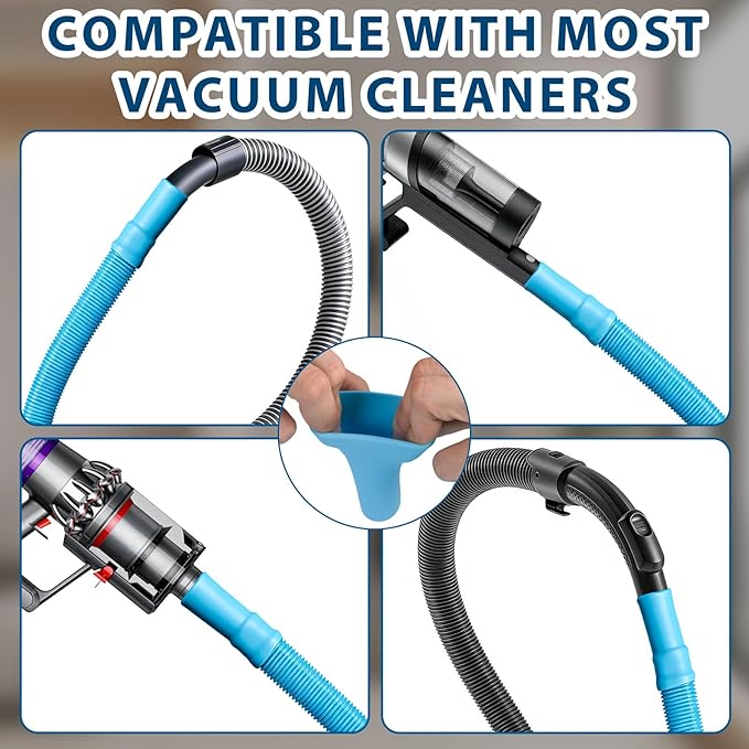 Universal Dryer Vent Cleaning Kit with Vacuum Hose Attachments - Lint Remover Lint Removal Tool Set for Clothes Dryer, Shop Vac Accessories, Lint Trap Cleaner & Home Maintenance Tools