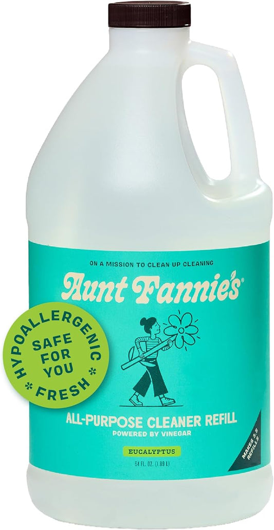 Aunt Fannie's All Purpose Household Cleaner, Multi-surface Spray, Powered by Vinegar for Kitchen, Bath, Windows and Countertops, Eucalyptus Scent (Refill)