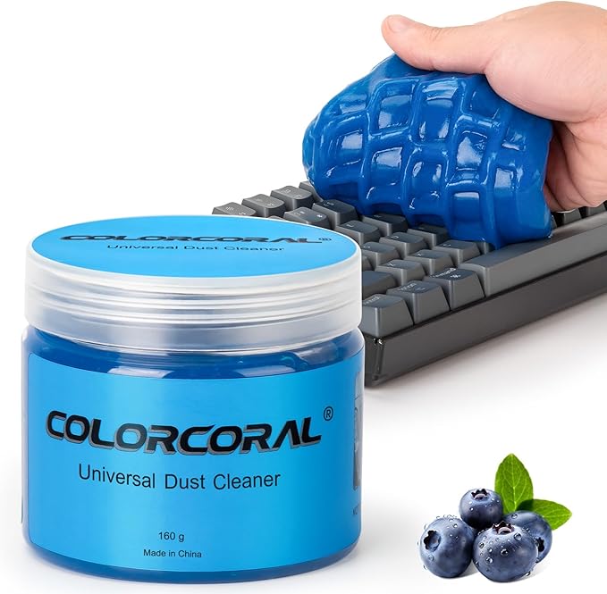 COLORCORAL Universal Cleaning Gel for Office Electronic Products Keyboard Cleaner Dust Cleaning Gel for Car Interior Cleanings,Car Putty Reusable Slime goo, Magic Cleaning Putty for Vehicle Vents