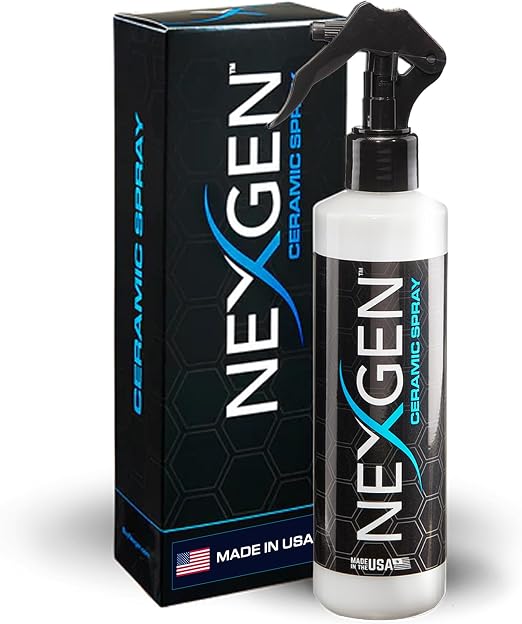 Nexgen Ceramic Spray Silicon Dioxide, Easy to Apply Ceramic Coating Spray for Cars, 8 oz | Professional-Grade Protective
