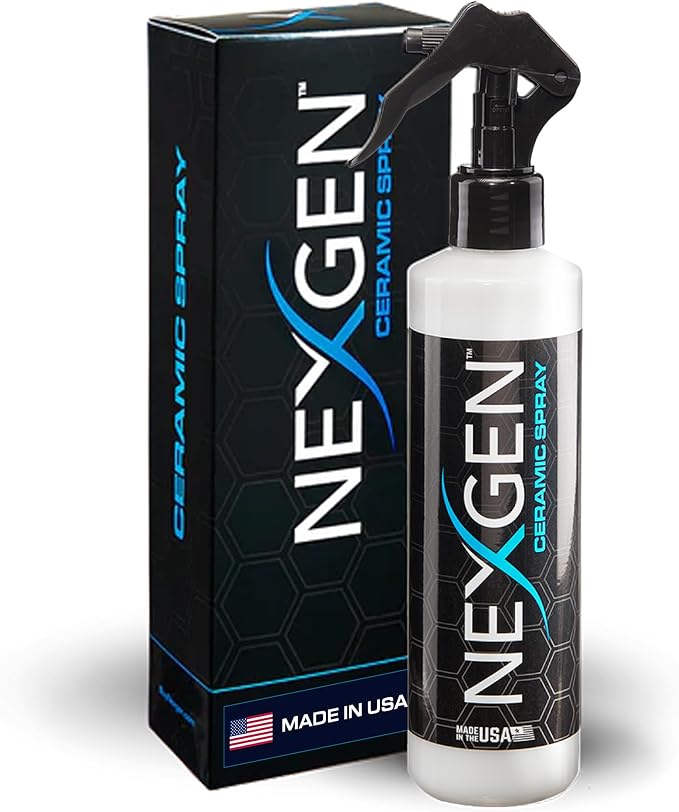 Nexgen Ceramic Spray Silicon Dioxide, Easy to Apply Ceramic Coating Spray for Cars, 8 oz | Professional-Grade Protective