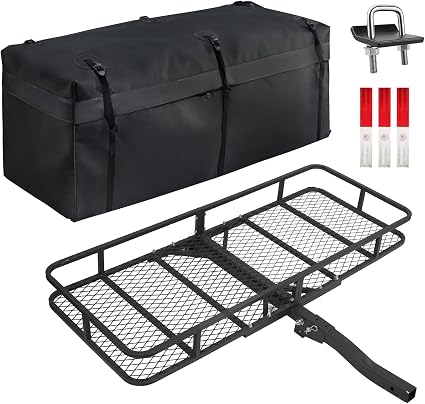 Season Guard 60"x24"x6" Foldable Hitch Cargo Carrier with Waterproof Bag