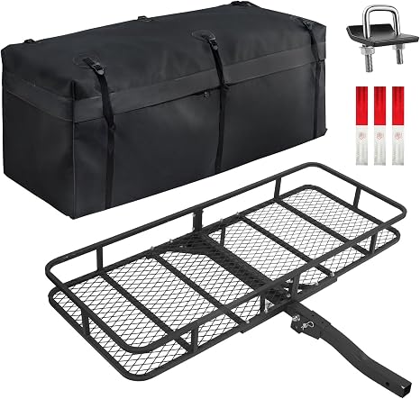Season Guard 60"x24"x6" Foldable Hitch Cargo Carrier with Waterproof Bag