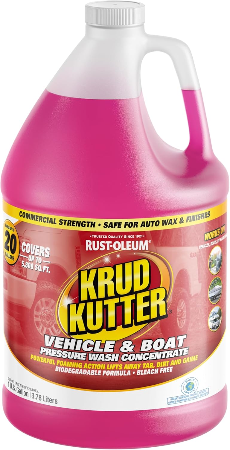 Vehicle & Boat Pressure Washer Concentrate & Manual Use Cleaner | Powerful Foaming Action Lifts Away Tar, Dirt and Grime | Safe for Use on Cars, Trucks, Boats RV's & More | 1 Gallon