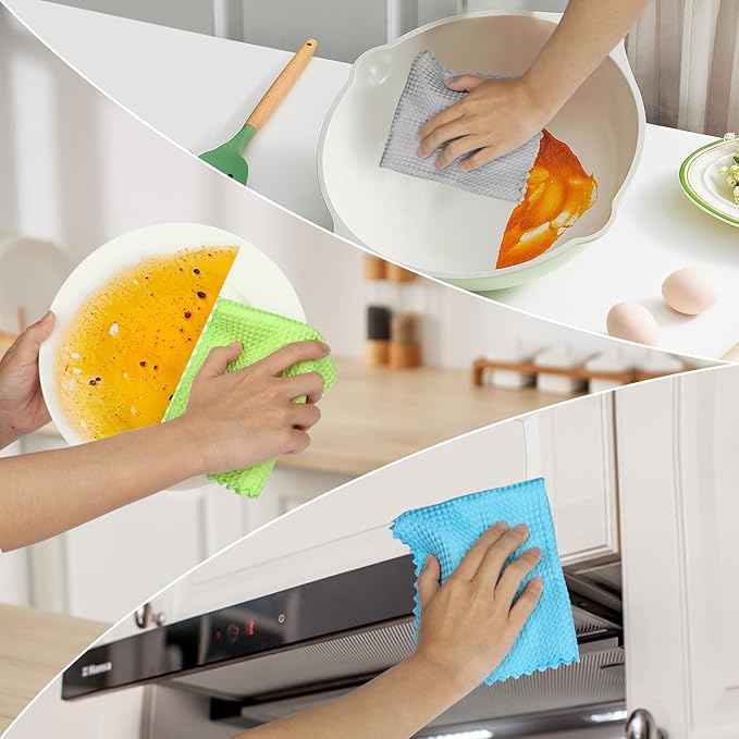 AIDEA Microfiber Glass Cleaning Cloth 12PK, Lint Free Cloth Polishing Cleaning Rags, Stainless Steel Wipes, Kitchen Dishcloths, Magic Cleaning Cloth for Glass, Windows, Mirrors, Stainless Steel 11×11"