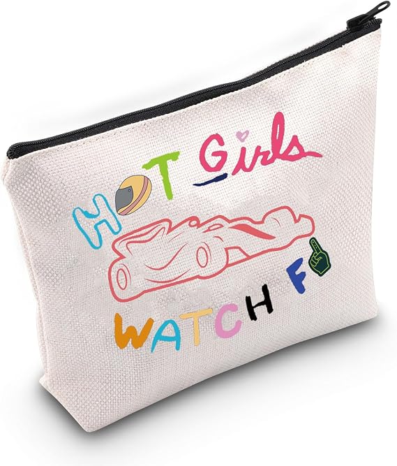 TSOTMO Racing Makeup Bag Motorsport Gift Racer Racing Aesthetic Cosmetic Bag for Car Lovers Carry Racing Gift (WATCH Car