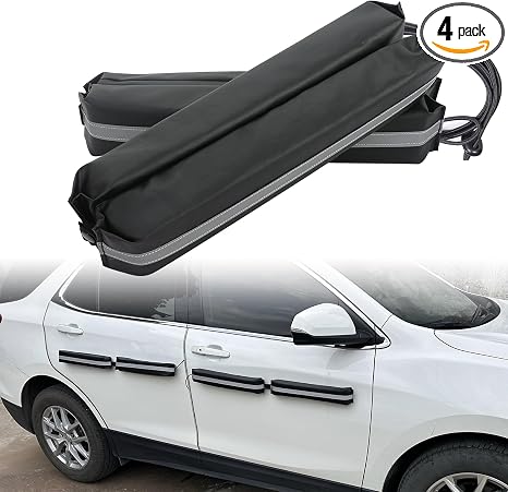 Winunite Removable Magnetic Car Door Dent Protector Black(Pack of 4)