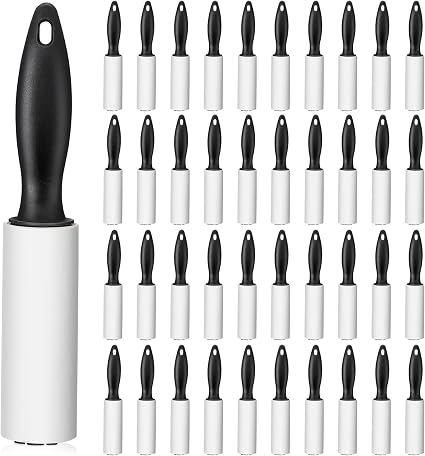 Zhehao 40 Pack Mini Lint Rollers 1200 Sheets Travel Size Lint Removers Portable Roller for Clothes Pet Hair Furniture Co