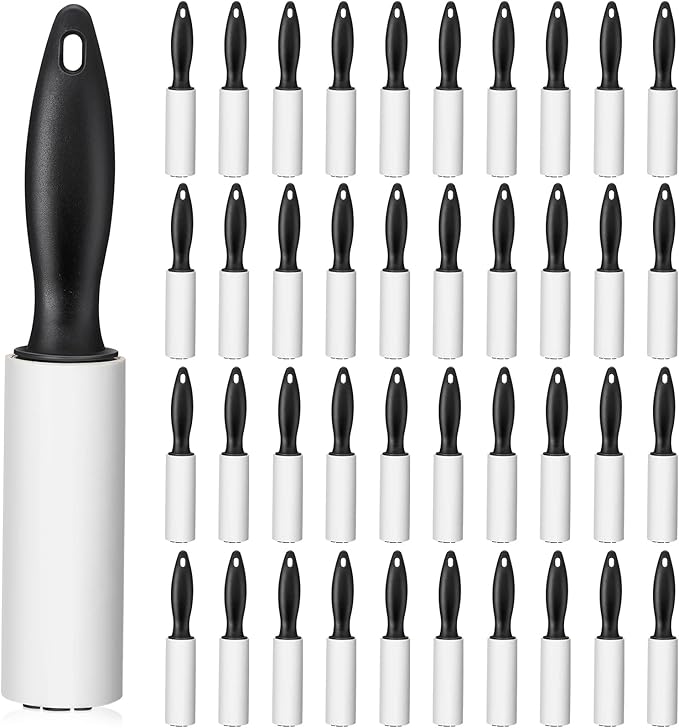 Zhehao 40 Pack Mini Lint Rollers 1200 Sheets Travel Size Lint Removers Portable Roller for Clothes Pet Hair Furniture Co