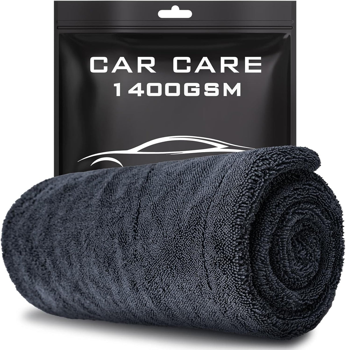 Microfiber Car Drying Towel 24"x36", 1400GSM Twisted Loop Super Absorbent