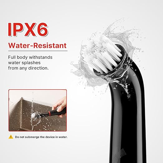 Shop-Vac Electric Spin Scrubber with 2000RPM Motor, 90Min Long Runtime with 5 Replaceable Head, LED Display and IPX6 Waterproof, Cordless Electric Scrubber for Cleaning Grout, Tile, Bathroom, Kitchen