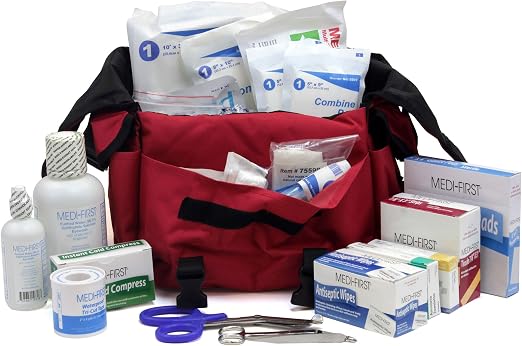 Medique Products 73901 Standard Trauma First Aid Kit, Red