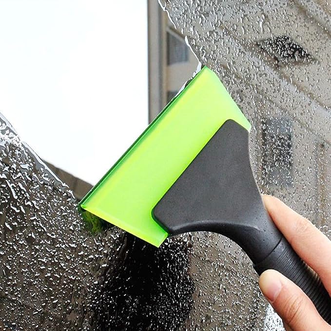 Small Squeegee with 5 Inch Green Rubber Window Tint Squeegee, Mini Wiper Window Tinting Tools with Non-Slip Handle for Car, Glass, Mirror, Shower, Auto,Windows. (Green)