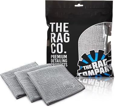 The Rag Company - Wrinkle Knit Glass Towel - Professional 500 GSM Microfiber Window Cleaning Cloths, Streak-Free Dual-Si