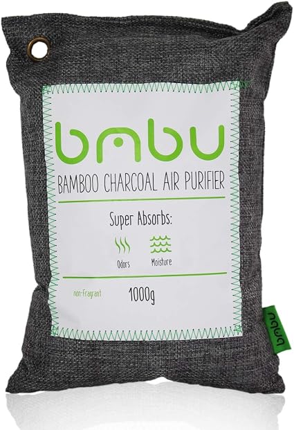 1000g Large Bamboo Charcoal Air Purifier Bag - Car Deodorizer Freshener - Remove Odor and Control Moisture in Your RV, C