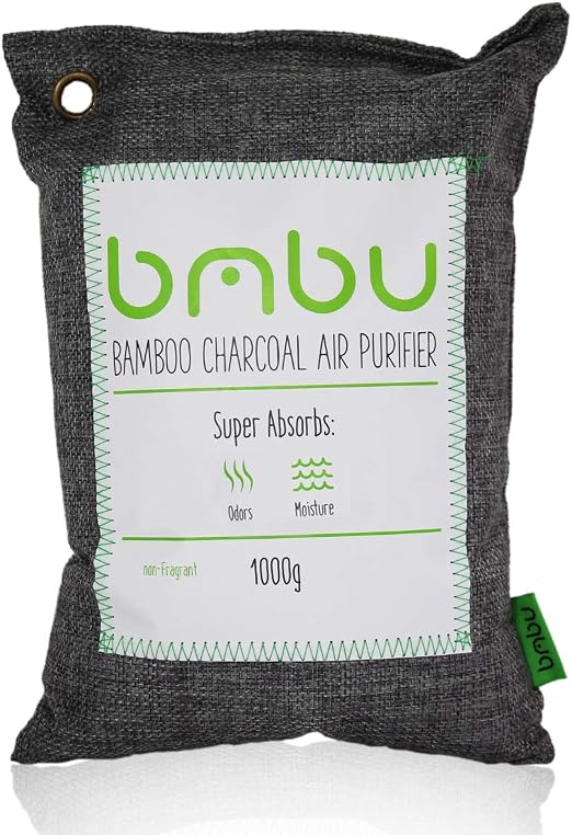 1000g Large Bamboo Charcoal Air Purifier Bag - Car Deodorizer Freshener - Remove Odor and Control Moisture in Your RV, C