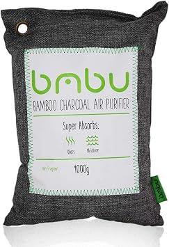 1000g Large Bamboo Charcoal Air Purifier Bag - Car Deodorizer Freshener - Remove Odor and Control Moisture in Your RV, C