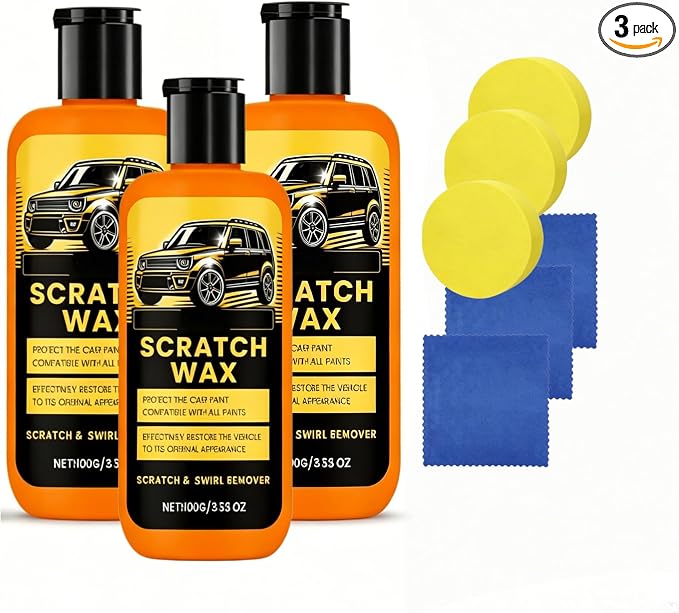 Car Scratch Remover With Wax Rubbing, 2026 New Car Scratch Wax, Multi functional Cars Paint Scratches Remover for Daily 
