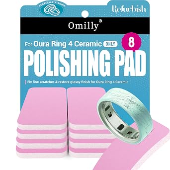 8 Pack Polishing Pads Only for Oura 4/5 Ceramic, Scratch Repair Buff Kit
