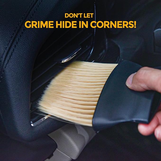 Car Detailing Brush, Automotive Interior Dusting Brush, Soft Car Interior Cleaning Tool for Dashboard Interior, Leather, Keyboard, Scratch-Free