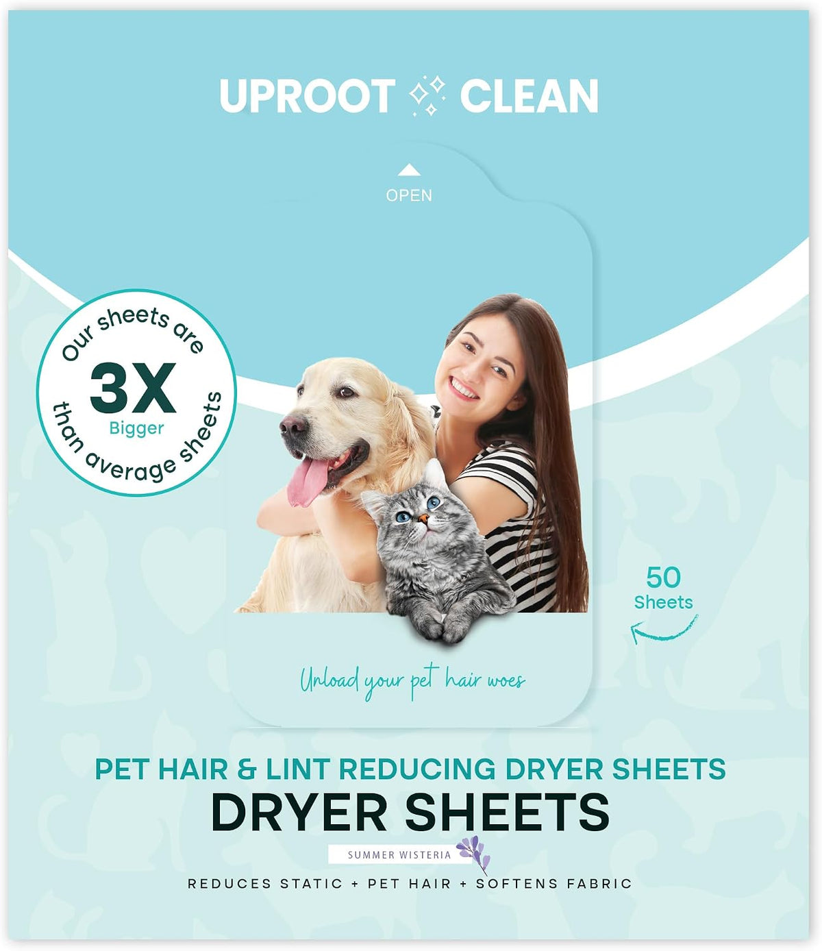 Dryer Sheets Pet Hair Reducing: Anti-Static & Effective, 50Ct