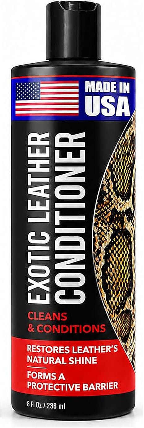 Berkland Exotic Leather Conditioner, 8 fl oz - 3-in-1, Made in the USA