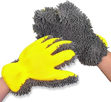 Car Wash Mitt,Microfiber Scratch Free,Detailing Cleaning Gloves,2Pack