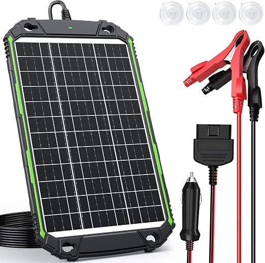 Sun Energise 15W 12V Solar Battery Charger & Maintainer PRO, Built-in Smart MPPT Charge Controller, Waterproof 12 Volt S