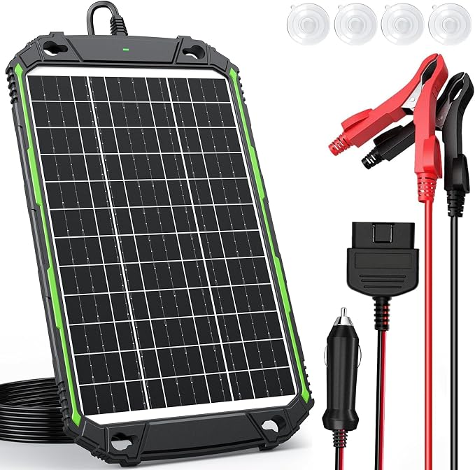 Sun Energise 15W 12V Solar Battery Charger & Maintainer PRO, Built-in Smart MPPT Charge Controller, Waterproof 12 Volt S