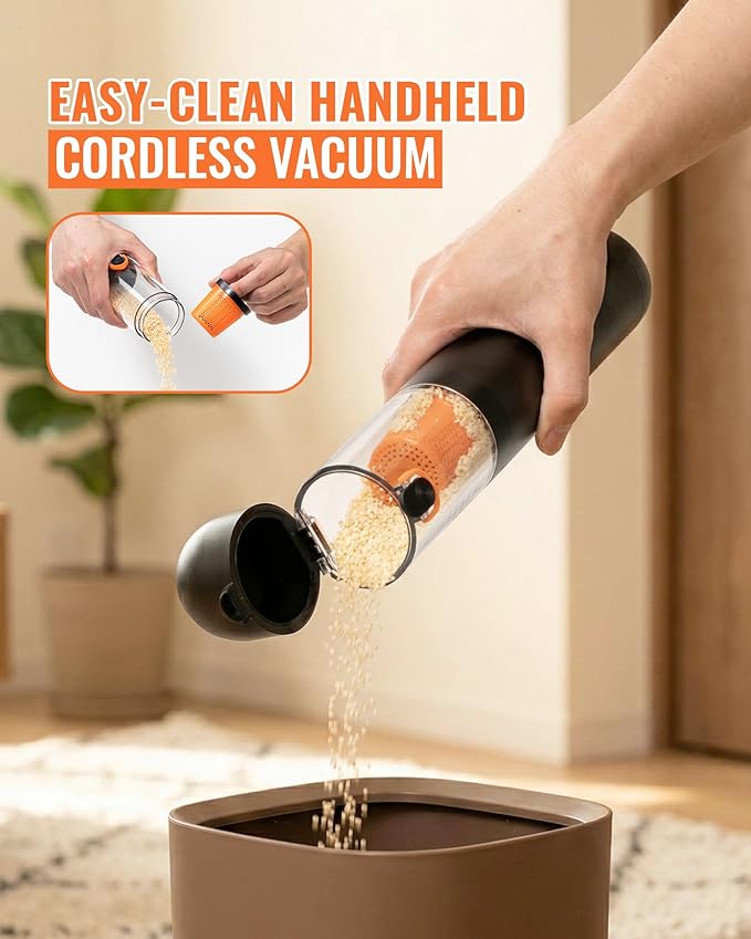Car Vacuum, 4-in-1 Portable Mini Cordless Car Vacuum with 19000pa Suction Power, Lightweight Small Vacuum Cleaners for Small Work Areas, Vehicles, Desks, and Computer Keyboards