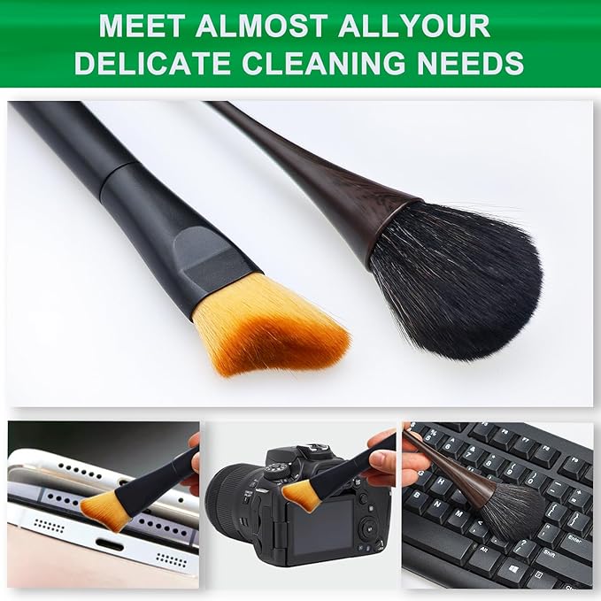 2 Pack Exquisite Dusting Brush Kit, Dust Brushes, Car Detailing Brush, Feather Duster Brush for Models, Craf, Collectibles,Computers, Digital Devices, Car Interior, Musical Instruments
