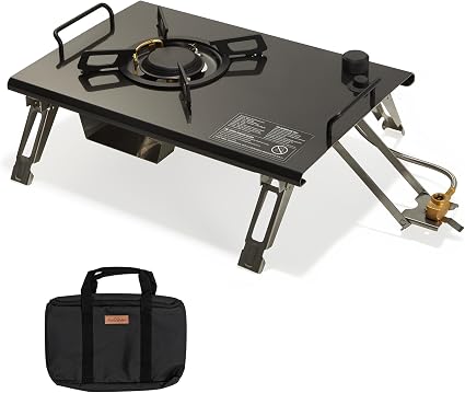 Naturehike Camping Gas Stove for IGT Table, Folding Isobutane Stove with Carry Bag, Portable Camp Stove for Outdoor Car 