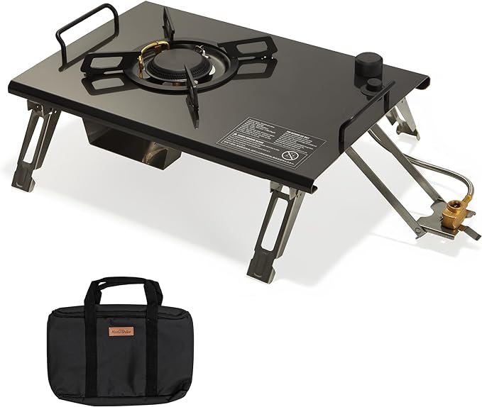 Naturehike Camping Gas Stove for IGT Table, Folding Isobutane Stove with Carry Bag, Portable Camp Stove for Outdoor Car 