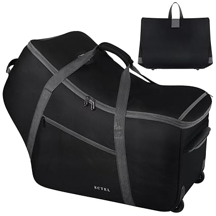 SCTEL Car Seat Travel Bag with Wheels Fits All Nuna Pipa Car Seat and Base