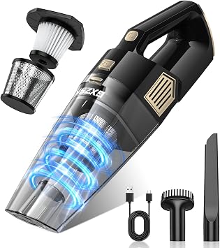 Gxzsk Handheld Vacuum Cordless, Rechargeable Hand Held Car Vacuum Cleaner