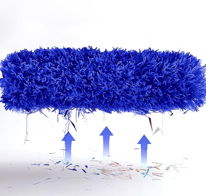 SetSail Extra-Long Dusters with Extension Pole 100-inch for Cleaning Bendable Microfiber Head Washable Ceiling Fan Cleaner Duster for Corner, High Ceilings, Furniture, Blue